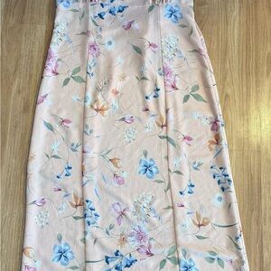 Vintage - YTK - SYKO Light Pink Floral Sleeveless Maxi Dress - Size Large